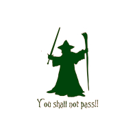 Sticker You shall not pass!